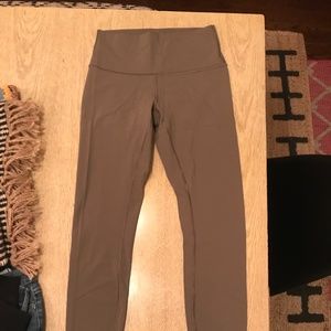 Lululemon olive gray leggings high waisted size 6